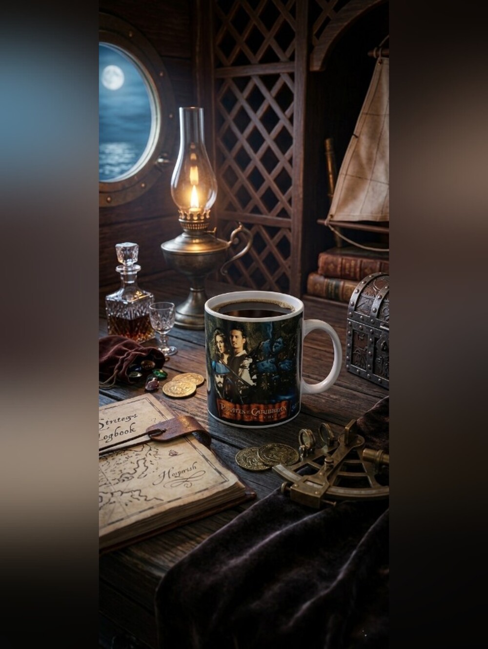 Vintage Johnny Depp Pirates of the Caribbean Character Ceramic Coffee Mug